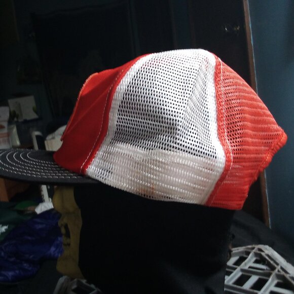 Vintage React CB Radio Patch Snap Trucker Hat Cap - Picture 3 of 7